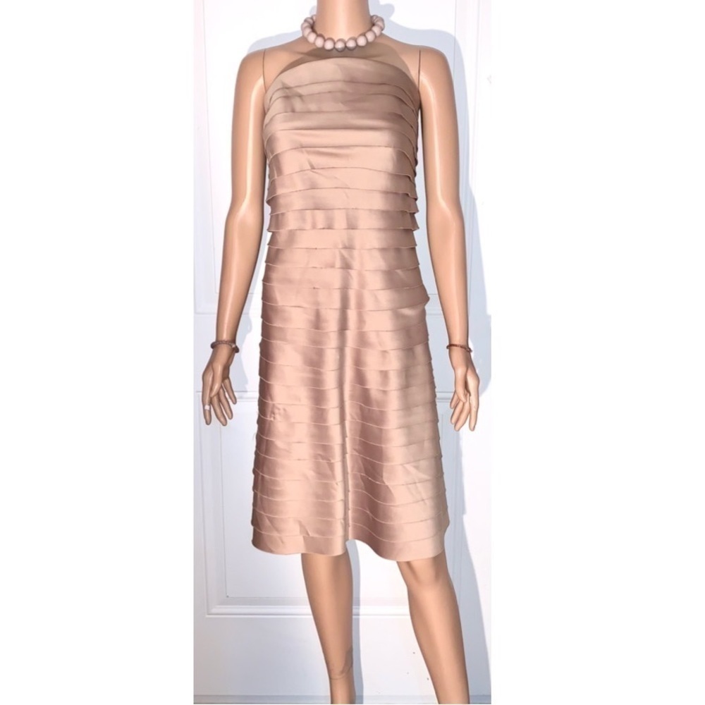 Eliza J New York Bandage Dress Size 4 satiny gold - Picture 1 of 10